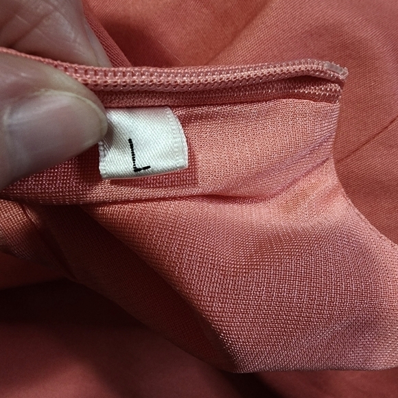 Sleeveless A-line Coral Midi Dress - Large - Picture 6 of 6